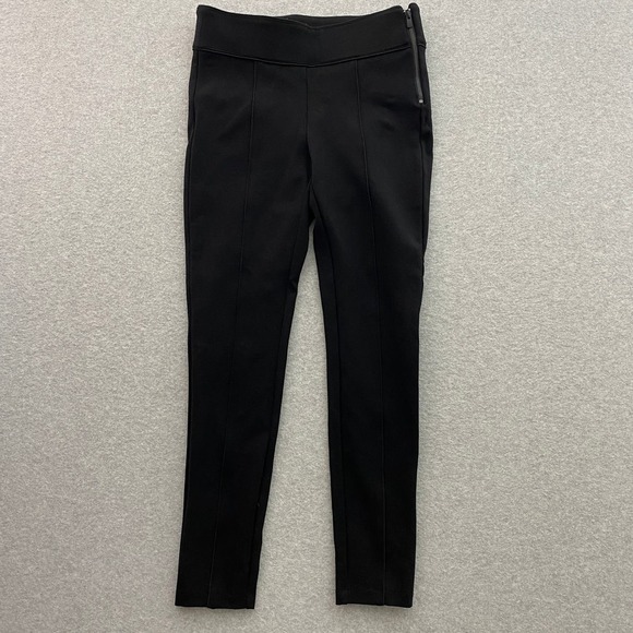 Zara Pants Womens Medium Black Side Zip Skinny Stretch Thick Trafaluc Collection - Picture 1 of 7